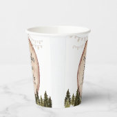 ウッドランドウィンターフォレストベビーシャワー紙カップ 紙コップ (左)