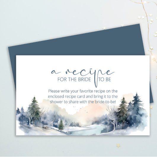 ウッドランドウィンターフォレストレシピのための花嫁 エンクロージャーカード