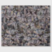 ウッドランドウィンターブルースプルース松 ラッピングペーパー (フラット)