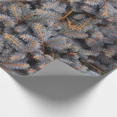 ウッドランドウィンターブルースプルース松 ラッピングペーパー (角)