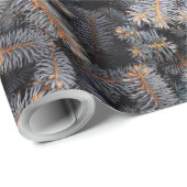 ウッドランドウィンターブルースプルース松 ラッピングペーパー (ロールコーナー)