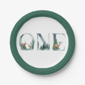 ウッドランドウィンターワンダーランド紙プレート ペーパープレート (正面)