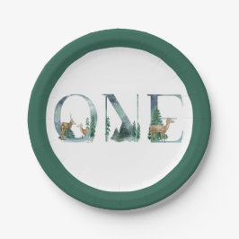 ウッドランドウィンターワンダーランド紙プレート ペーパープレート