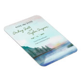 ウッドランドウェディング日付マグネットを保存 マグネット (右側)