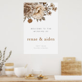 ウッドランドウェルカムサイン、ヴィンテージボホ ポスター (キッチン)