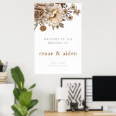 ウッドランドウェルカムサイン、ヴィンテージボホ ポスター (ホームオフィス)