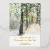 ウッドランドウォークピース&ラブカントリー素朴金ゴールド 箔シーズンカード (正面)