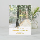 ウッドランドウォークピース&ラブカントリー素朴金ゴールド 箔シーズンカード (立ち正面)