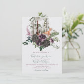 ウッドランドウォーターカラーキツネ森結婚式招待状 招待状 (スタンド正面)