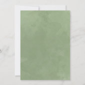 ウッドランドウォーターカラーキノコ秋の1歳の誕生日 招待状 (裏面)