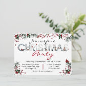 ウッドランドウォーターカラーフォレストクリスマスパーティー 招待状 (スタンド正面)