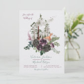 ウッドランドウォーターカラーフォレスト結婚式招待状 招待状 (スタンド正面)