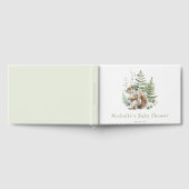 ウッドランドウォーターカラーリス赤ちゃんシャワー ゲストブック (全面)