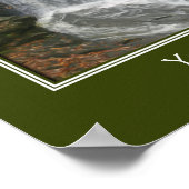 ウッドランドウォーターフォール自然パーソナライズされたアート ポスター (角)