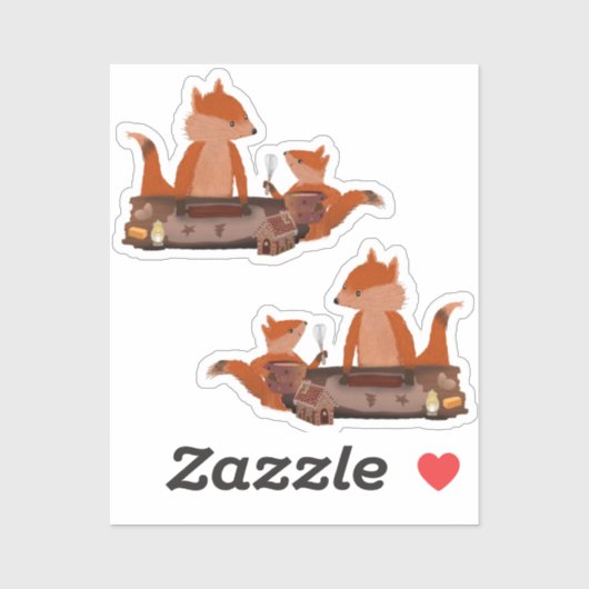 ウッドランドウォームオリジナルのアートワークバイティア シール (シート)