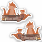 ウッドランドウォームオリジナルのアートワークバイティア シール (正面)