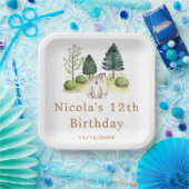 ウッドランドウルフバースデーパーティー ペーパープレート (パーティー)