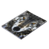 ウッドランドウルフ感動的ポートレート ノートブック (左側)