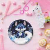 ウッドランドウルフ誕生日 ペーパープレート (パーティー)