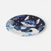 ウッドランドウルフ誕生日 ペーパープレート (アングル)