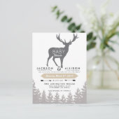 ウッドランドエスケープベビーシャワー招待状 インビテーションポストカード (スタンド正面)