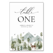 ウッドランドエバーグリーンテーブル番号 テーブルナンバー (正面)