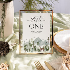 ウッドランドエバーグリーンテーブル番号 テーブルナンバー