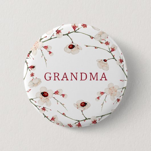 ウッドランドエレガントバタフライベビーシャワー 缶バッジ (正面)