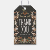 ウッドランドエレガントフォレスト赤ちゃんシャワーありがとう ギフトタグ (正面)