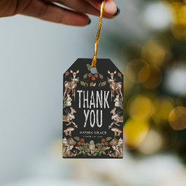 ウッドランドエレガントフォレスト赤ちゃんシャワーありがとう ギフトタグ