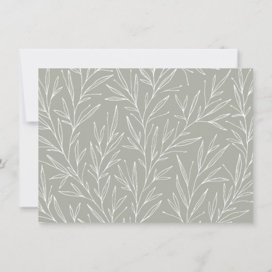 ウッドランドエレガント森林動物の赤ちゃんシャワー 招待状 (裏面)