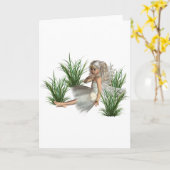 ウッドランドエンジェルグリーティングカード カード (黄色い花)