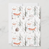 ウッドランドオンダーランドスカンジナビア誕生日パーティー 招待状 (裏面)