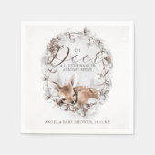 ウッドランドオーディアウィンターベイビーシャワー スタンダードカクテルナプキン (正面)