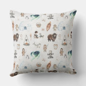 ウッドランドオーロラ子供部屋 パーソナライズされた クッション (裏面)