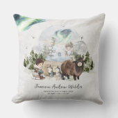 ウッドランドオーロラ子供部屋 パーソナライズされた クッション (正面)