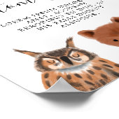 ウッドランドカスタムパーティー標識 ポスター (角)