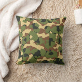ウッドランドカモフラージパターン クッション (ブランケット)