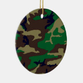 ウッドランドカモフラージュ磁器サークルオーナメント セラミックオーナメント (右)