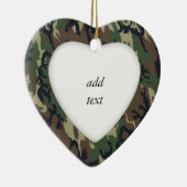 ウッドランドカモフラージュ軍隊背景 セラミックオーナメント (右)