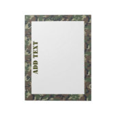 ウッドランドカモフラージュ軍隊背景 ノートパッド (回転)