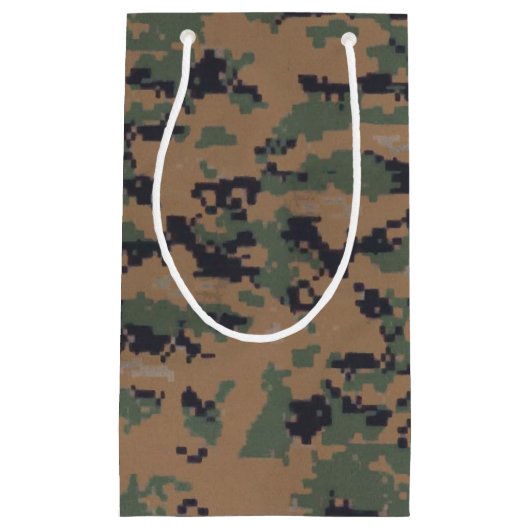 ウッドランドカモフラージュ（デジタル） スモールペーパーバッグ (正面)
