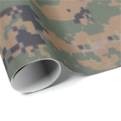 ウッドランドカモフラージュ（デジタル） ラッピングペーパー (ロールコーナー)