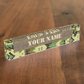 ウッドランドカモフラージュ デスクネームプレート (側面)