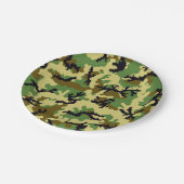 ウッドランドカモフラージュ ペーパープレート (アングル)