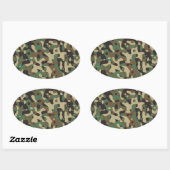 ウッドランドカモフラージュ 楕円形シール (シート)