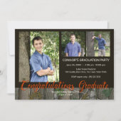 ウッドランドカモ卒業写真 招待状 (正面)