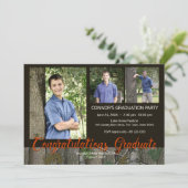 ウッドランドカモ卒業写真 招待状 (スタンド正面)