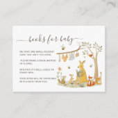 ウッドランドカンガルーの赤ちゃんシャワー用ブックス エンクロージャーカード (正面)