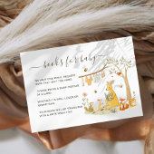 ウッドランドカンガルーの赤ちゃんシャワー用ブックス エンクロージャーカード